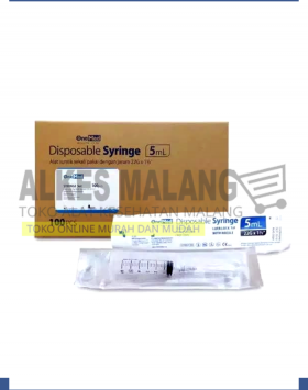 OneMed Syringe 5cc ml With Needle alkes malang